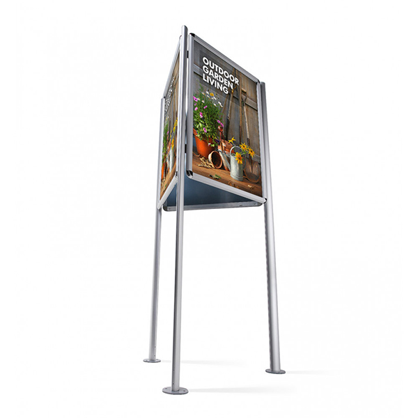 Porte affiche clic clac sur pieds version triboad avec differents formats