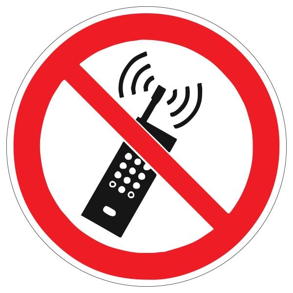Panneau interdiction aux téléphones portable, prix dégressif