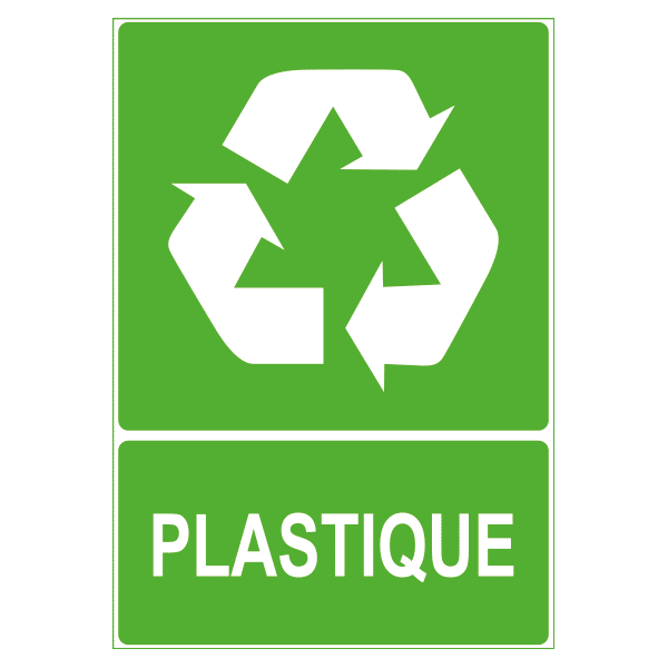 Panneau vert tri sélectif plastiques, prix dégressif