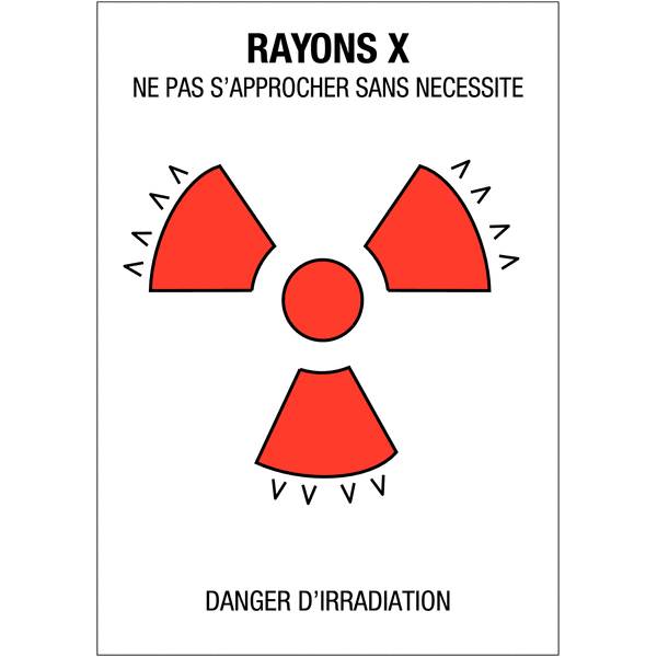 Panneau de securite rayon x  radioactivité panneau danger, prix degressif