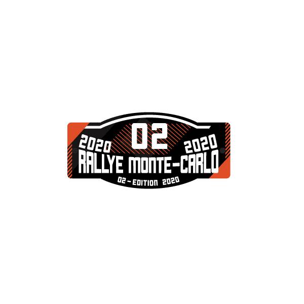 Plaque Rallye rigide double arrondie à personnaliser , 170 x 80 mm, prix degressif