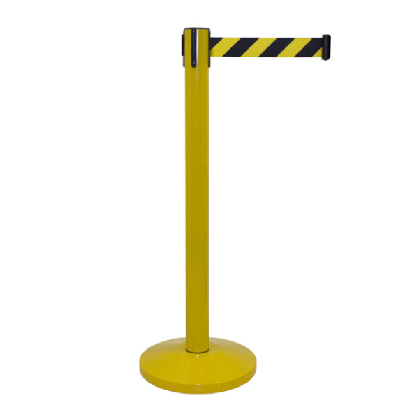 2 Poteaux de signalisation jaune pour zone de sécurité