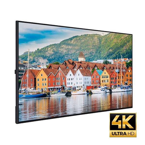 Ecran video professionnel 75 pouces ,UHD  4K,  24h / 7 jours , support mural inclus