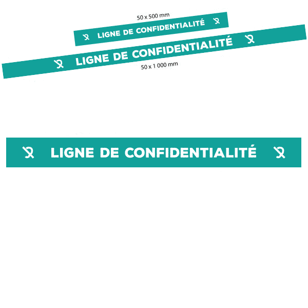 Ligne de confidentialité discrétion vert à coller au sol