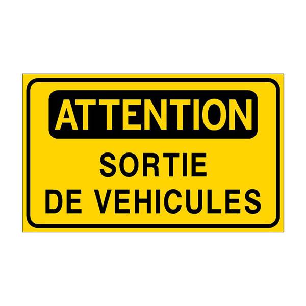 Panneau de securite sortie de camions, prix degressif