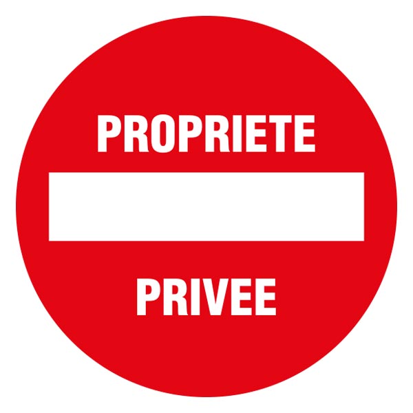 Panneau interdit propriété privée, prix dégressif