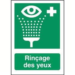 Panneau de sécurité  rincage des yeux premiers secours, prix degressif