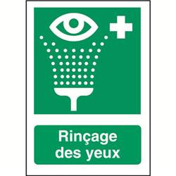 Panneau de sécurité  rincage des yeux premiers secours, prix degressif