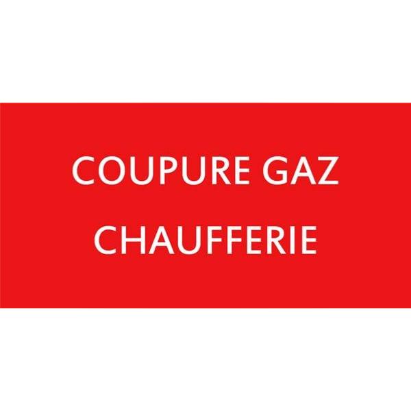 Panneau de securite coupure gaz chaufferie, prix degressif