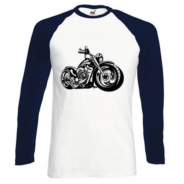 T-shirt homme personnalisé baseball manches longues, 100% coton 165 grs , motif breakout harley