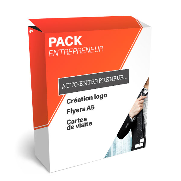 Pack entrepreneur pour auto-entrepreneur avec creation de logo, flyer et carte de visite discount