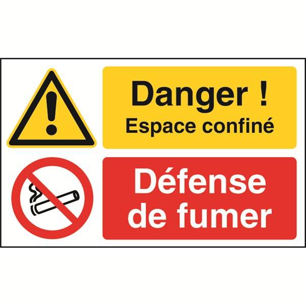 Panneau de sécurité danger espace confiné, prix degressif