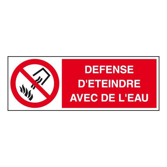 Panneau de securite incendie defense d'eteindre, prix degressif