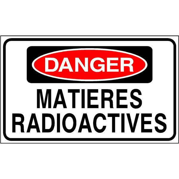Panneau de securite matieres radioactivites panneau danger, prix degressif