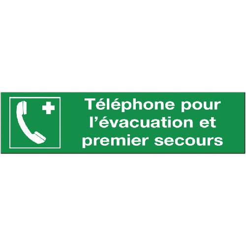 Panneau de sécurité  premiers secours téléphonie , prix degressif