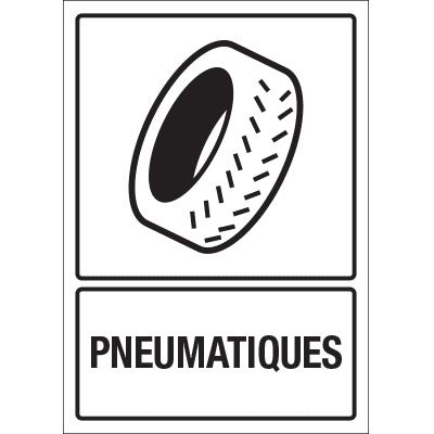 Panneau tri sélectif pneumatiques, prix dégressif