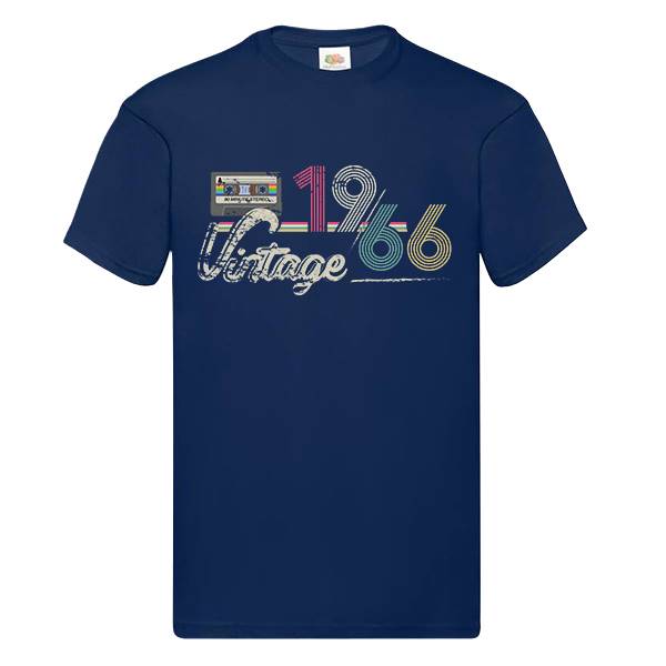 T-shirt homme personnalisé manches courtes , 100% coton 145grs , motif vintage 1966