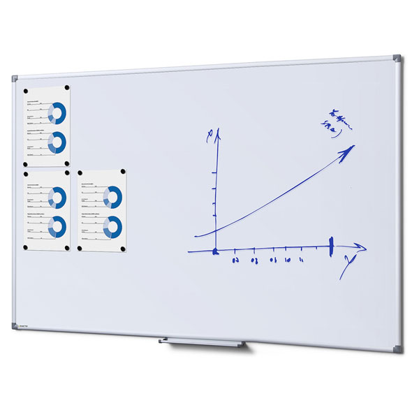 Tableau blanc velleda magnétique 1500 x 1000 mm mural avec fixations