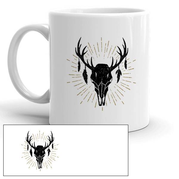 Mug personnalisé motif Cerf attrape reve