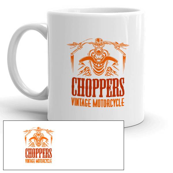 Mug personnalisé motif Choppers vintage
