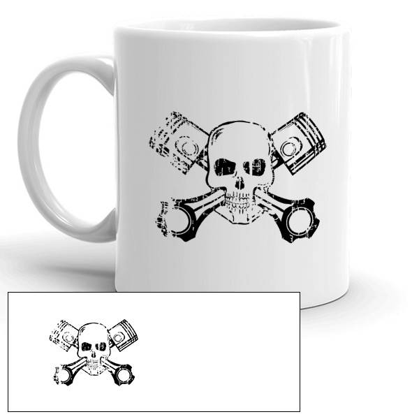 Mug personnalisé motif Crane moteur