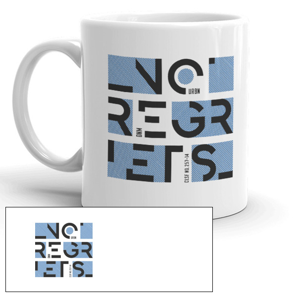 Mug personnalisé motif  No regrets