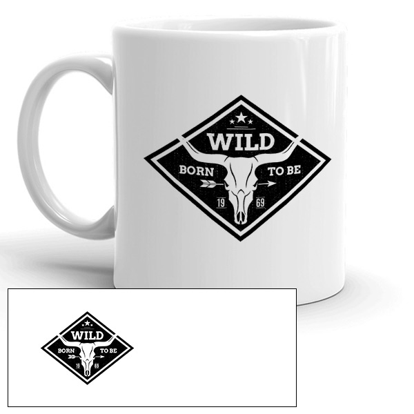 Mug personnalisé motif Wild born to be