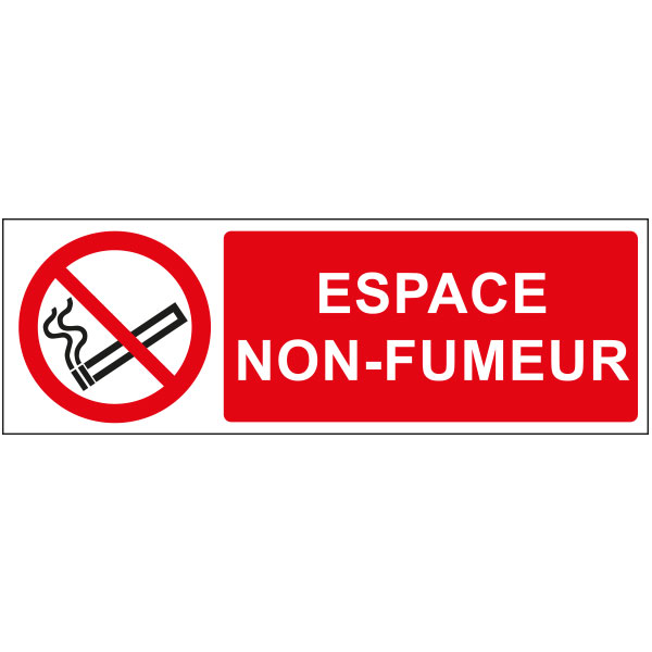 Panneau espace non fumeur rouge, prix dégressif