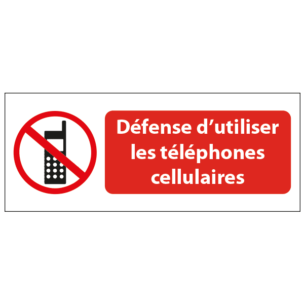 Panneau défense d'utiliser les téléphones cellulaires, prix dégressif