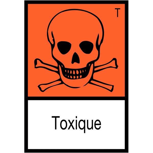 Panneau de securite risque chimique toxique , prix degressif
