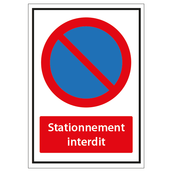 Panneau de stationnement interdit rectangulaire, prix dégressif