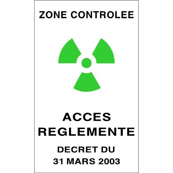 Panneau de sécurité radioactivité vert panneau danger, prix degressif