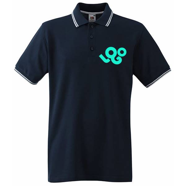 Polo personnalisé homme , 100% coton 180g , manches courtes, liseré à deux bandes de couleur