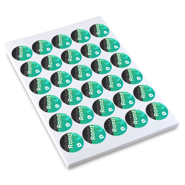 Stickers adhésifs ronds intérieurs diamètre 40 mm