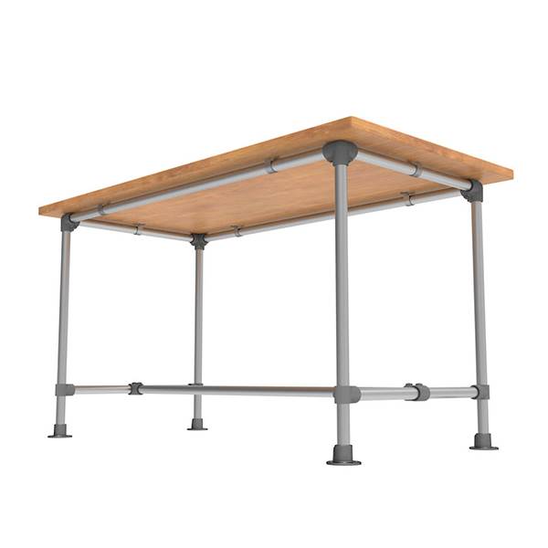 Structure table tubulaire renforcée, format 90 x 150 x 75 cm pour 6 personnes, livraison gratuite