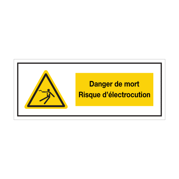 Panneau de sécurité danger de mort , prix degressif