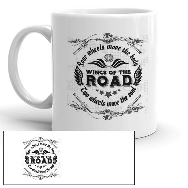 Mug personnalisé motif  wings of the road