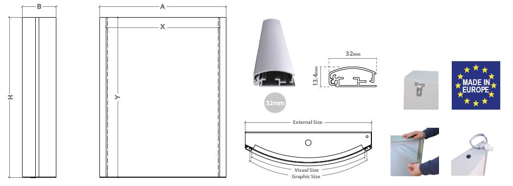 options-caisson-lumineux-led-base-acier