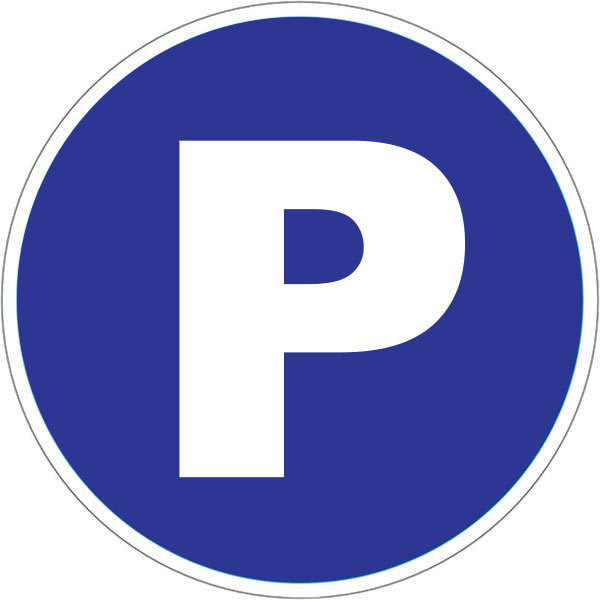 Panneau de sécurité parking fond bleu, prix dégressif