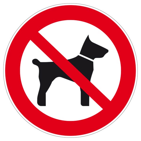 Panneau interdit aux chiens, prix dégressif