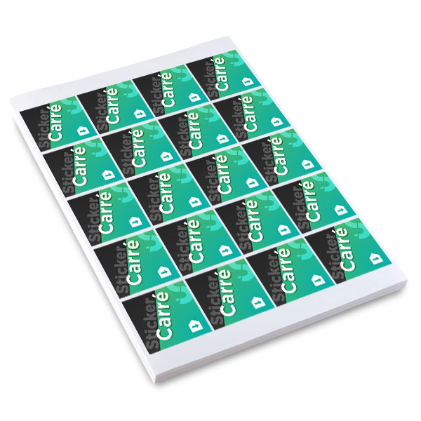 Stickers adhésifs carrés intérieurs format 50x50mm
