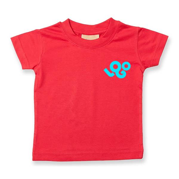 T Shirt Personnalisé Enfant 100 Coton 160 G Manches Courtes Du 6 Au 36 Mois Rouge