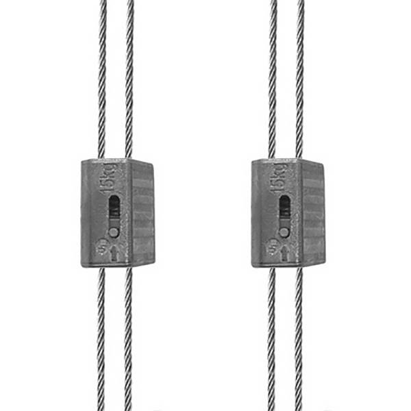 Kit cable suspendu fitcable  avec 2 galets et cable acier 50 kg (lot de 10)