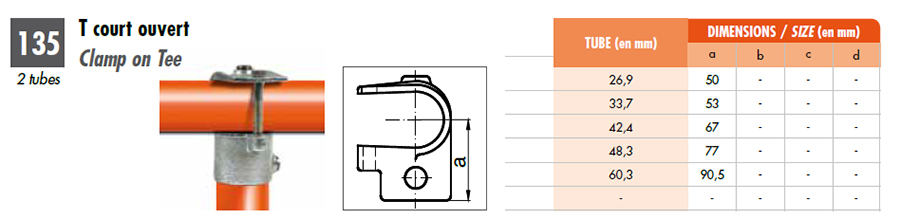 raccord tubulaire pour structure tubulaire