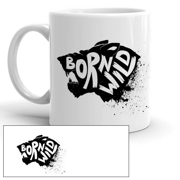 Mug personnalisé Born wild