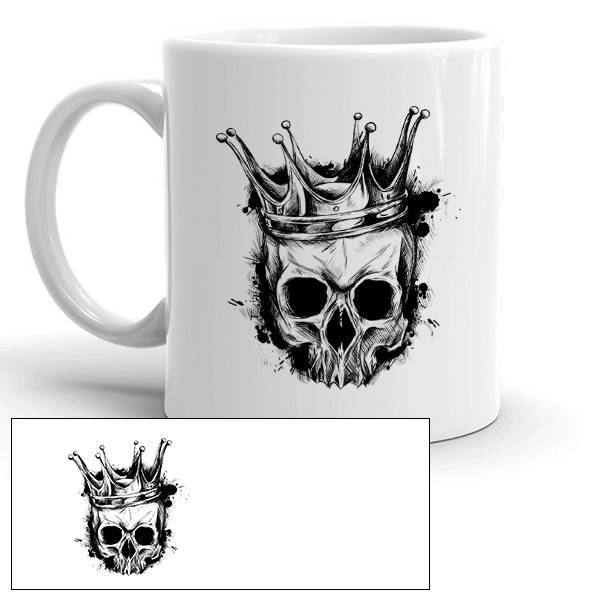 Mug personnalisé motif Royal skull