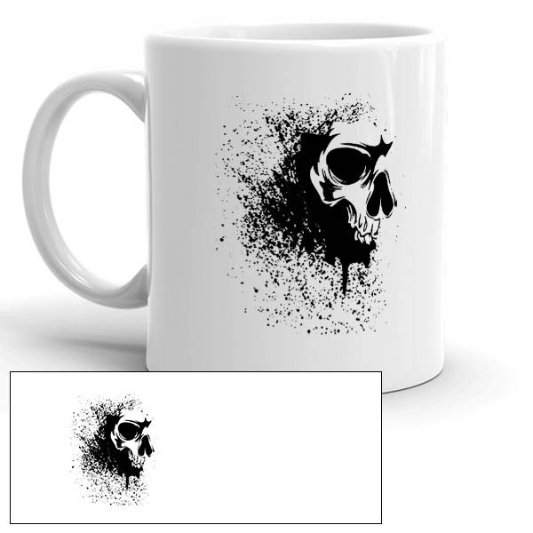 Mug personnalisé motif skull dust