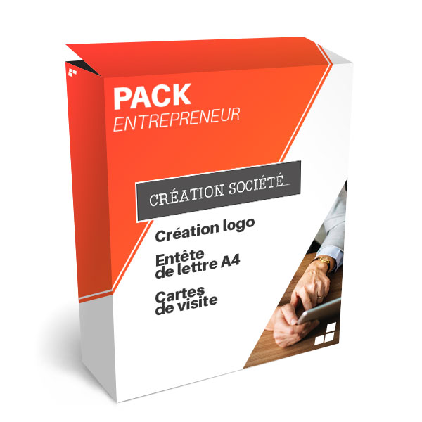 Pack entrepreneur création entreprise avec creation logo, tête de lettre et carte de visite discount