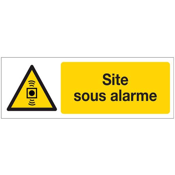 Panneau de sécurité site sous alarme, prix degressif