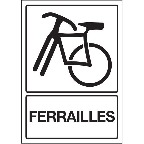 Panneau tri sélectif ferrailles, prix dégressif